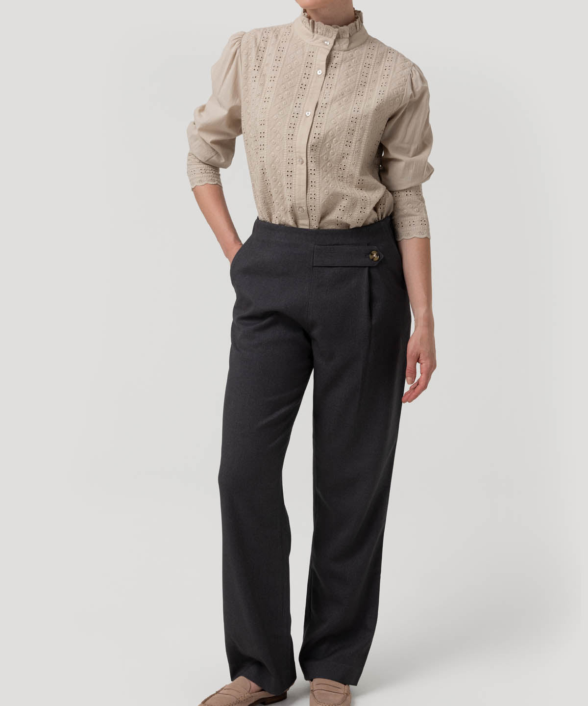 Pantalón Poliéster Reciclado Mujer Hornacal Gris Rockford