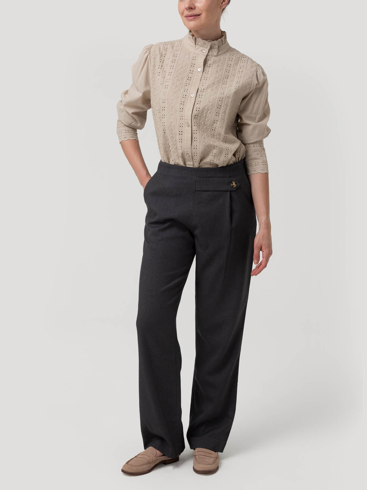 Pantalón Poliéster Reciclado Mujer Hornacal Gris Rockford