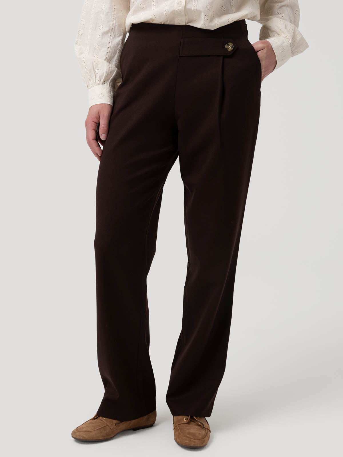 Pantalón Poliéster Reciclado Mujer Hornacal Café Rockford