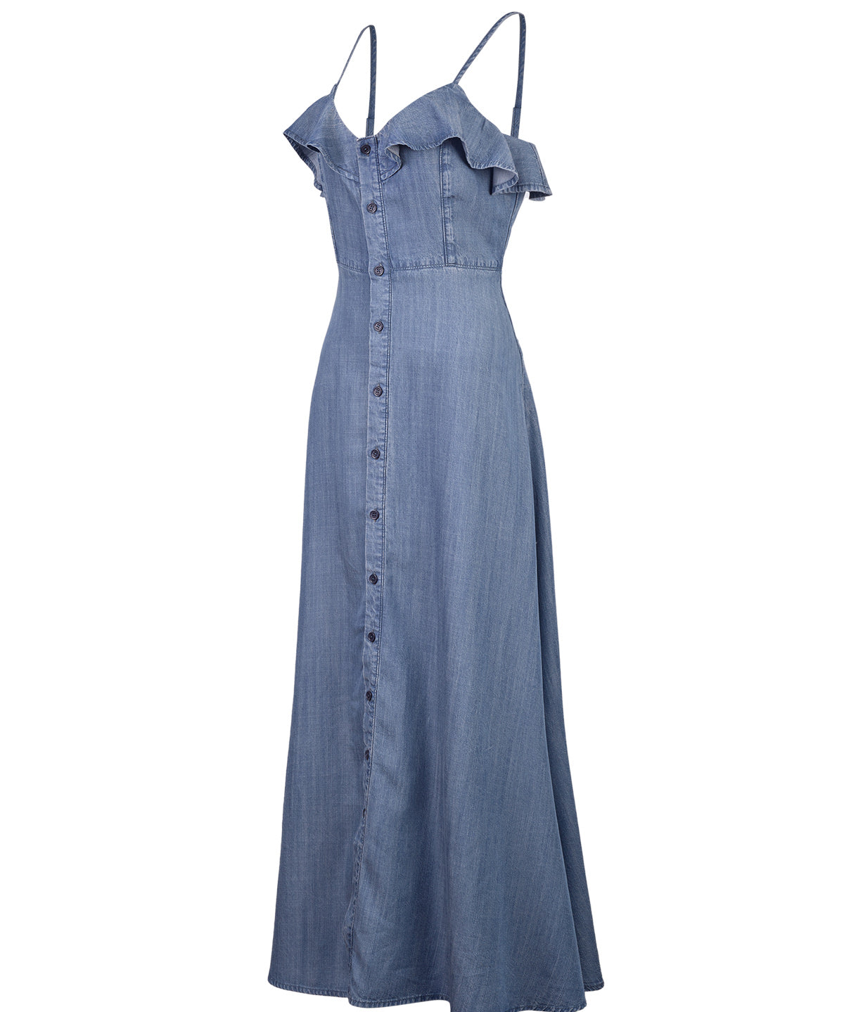 Vestido Tencel Mujer Gardenia Azul Rockford