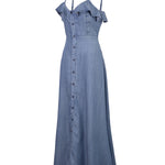 Vestido Tencel Mujer Gardenia Azul Rockford