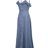 Vestido Tencel Mujer Gardenia Azul Rockford