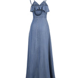 Vestido Tencel Mujer Gardenia Azul Rockford