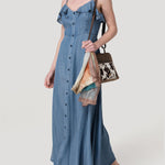 Vestido Tencel Mujer Gardenia Azul Rockford