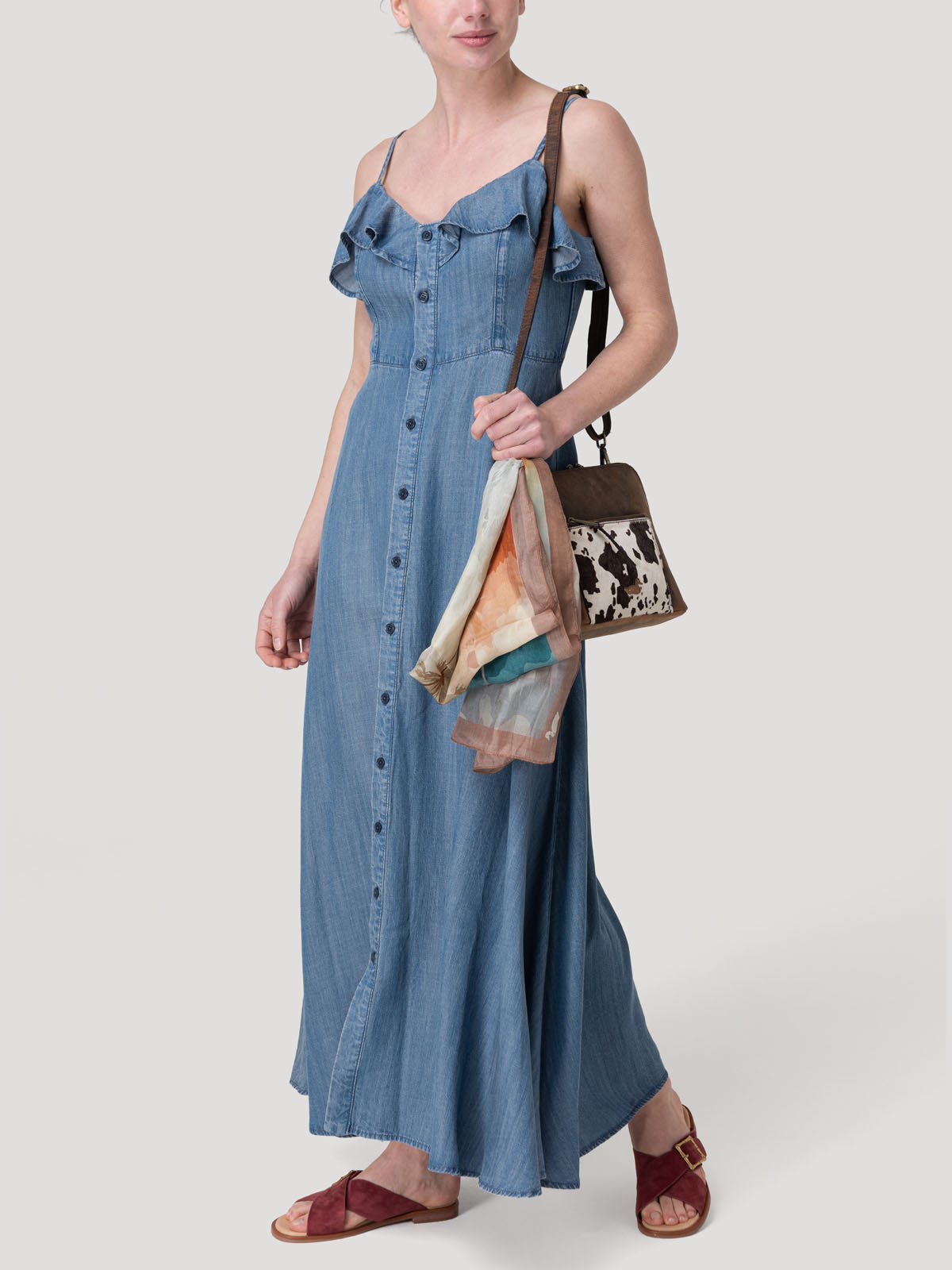 Vestido Tencel Mujer Gardenia Azul Rockford