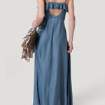 Vestido Tencel Mujer Gardenia Azul Rockford