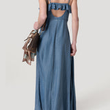 Vestido Tencel Mujer Gardenia Azul Rockford