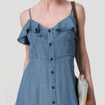 Vestido Tencel Mujer Gardenia Azul Rockford