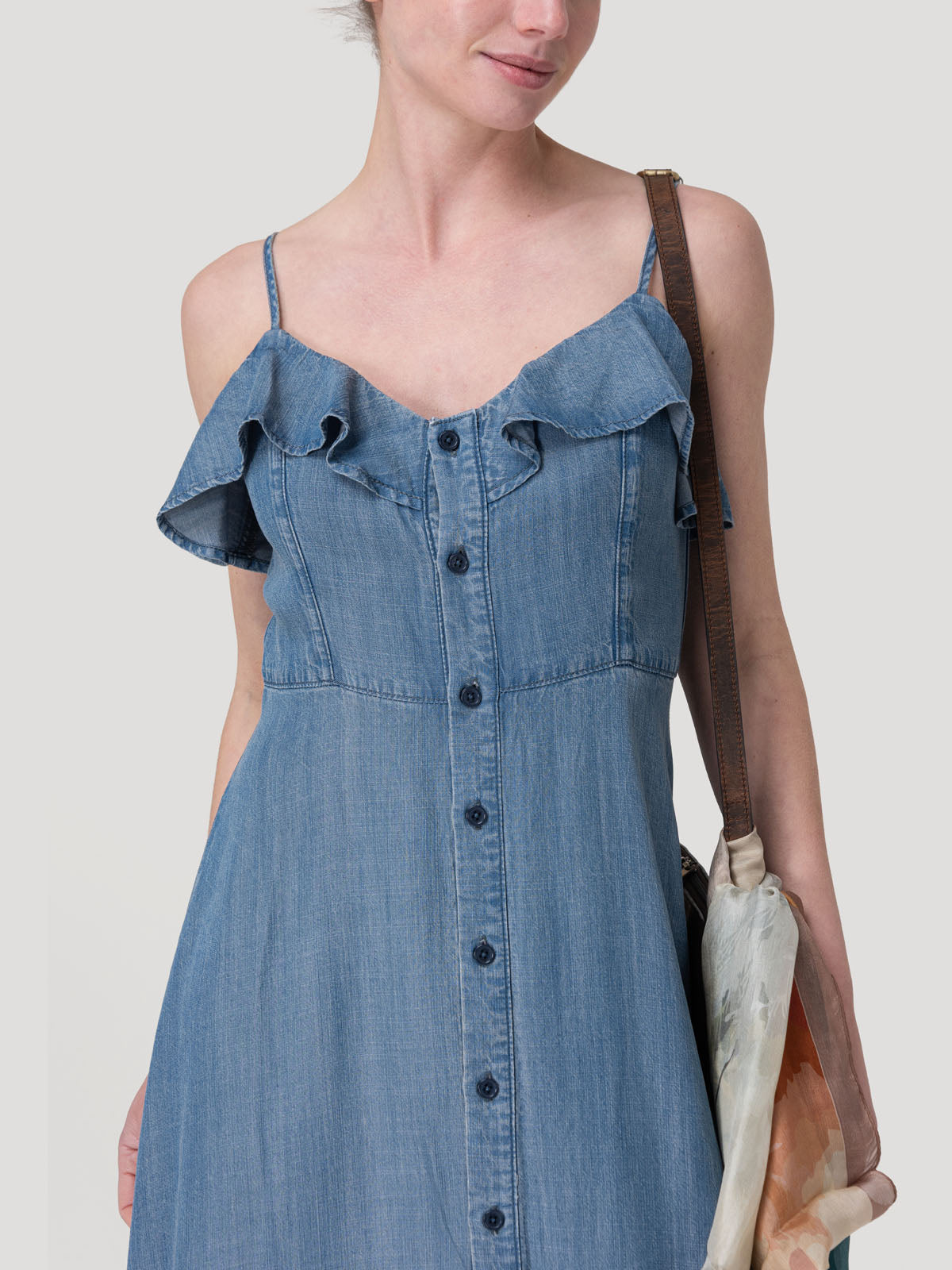 Vestido Tencel Mujer Gardenia Azul Rockford