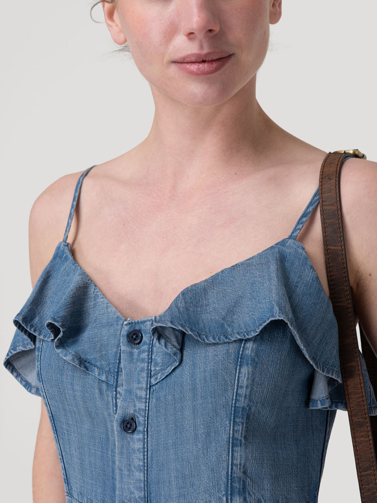 Vestido Tencel Mujer Gardenia Azul Rockford