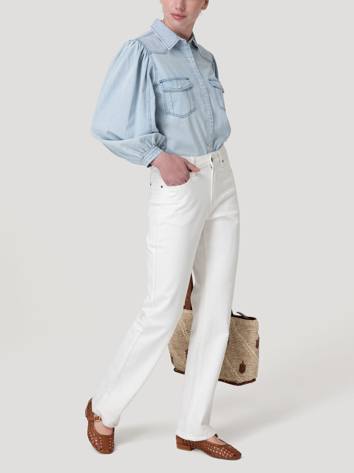 Jeans Fibras Recicladas Mujer Botanica Beige Rockford