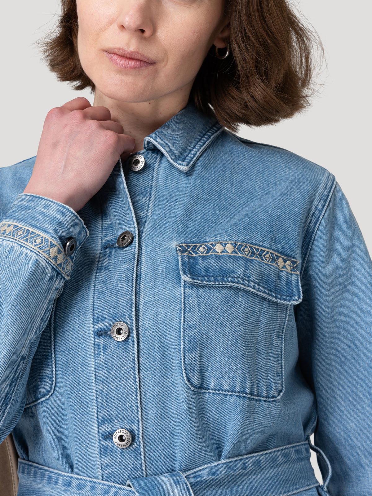 Chaqueta Algodón Mujer Mallow Azul Rockford