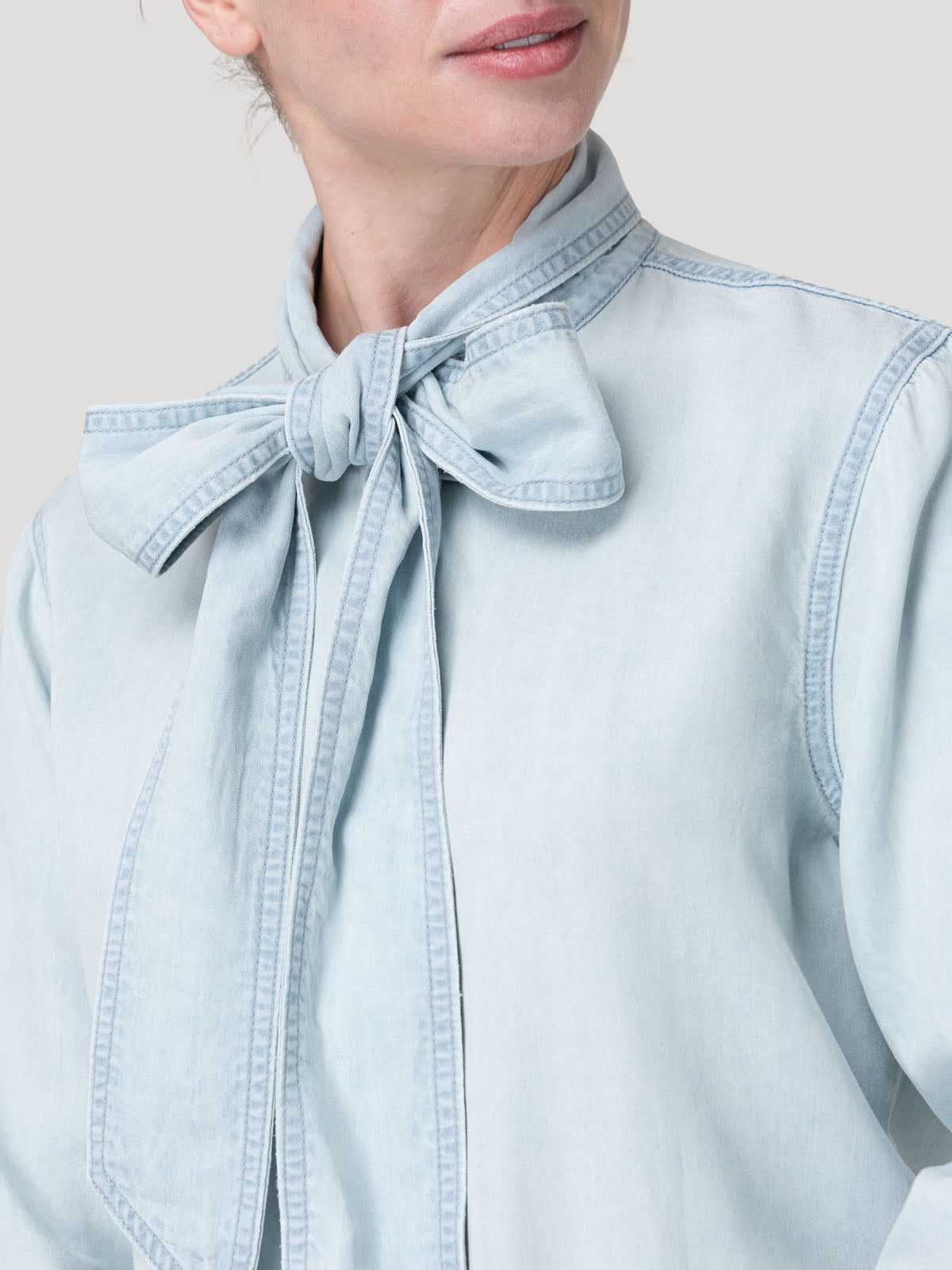 Blusa Tencel Mujer Oleo Celeste Rockford