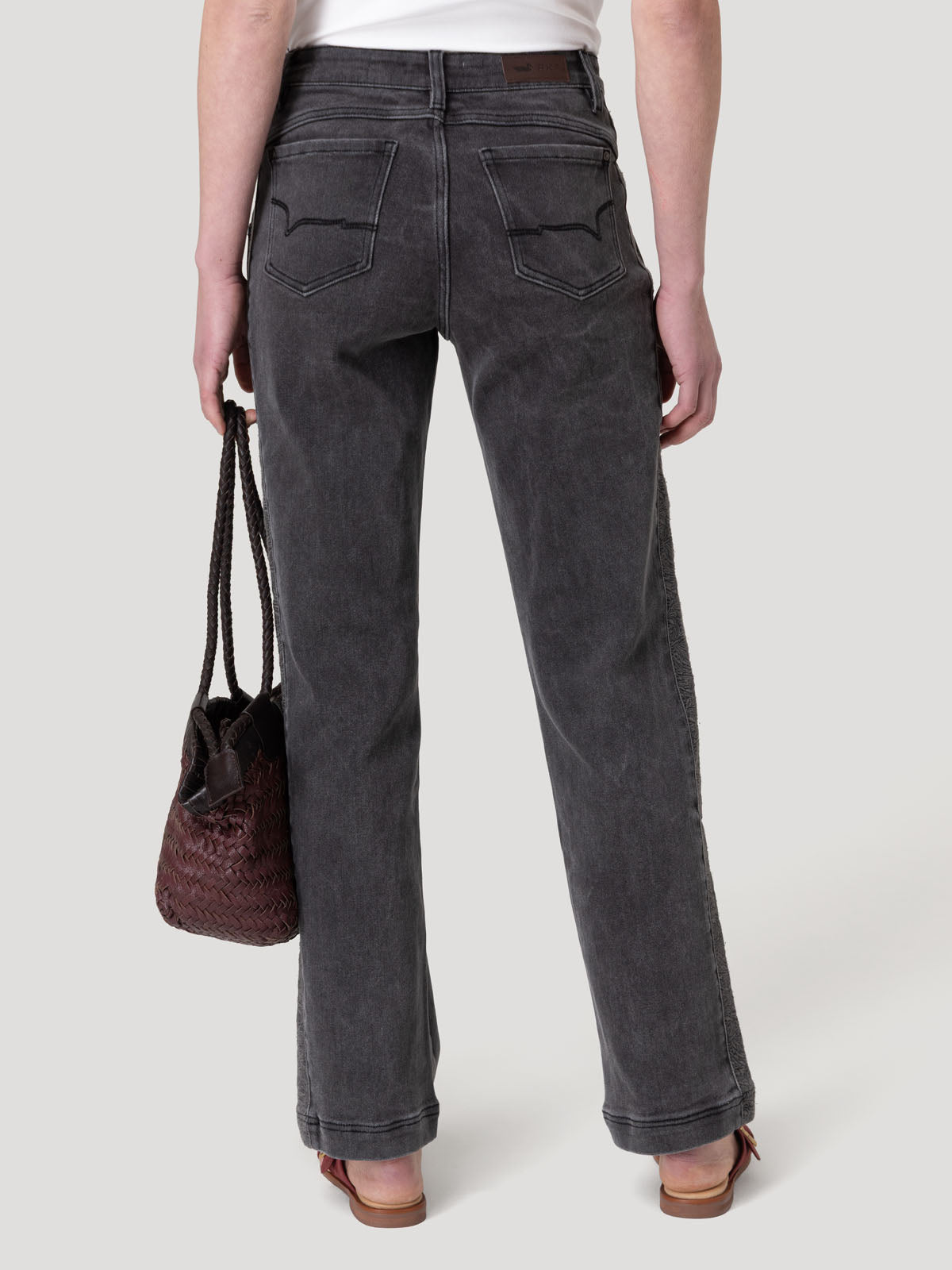 Jeans Fibras Recicladas Mujer Roots Gris Rockford