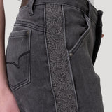 Jeans Fibras Recicladas Mujer Roots Gris Rockford