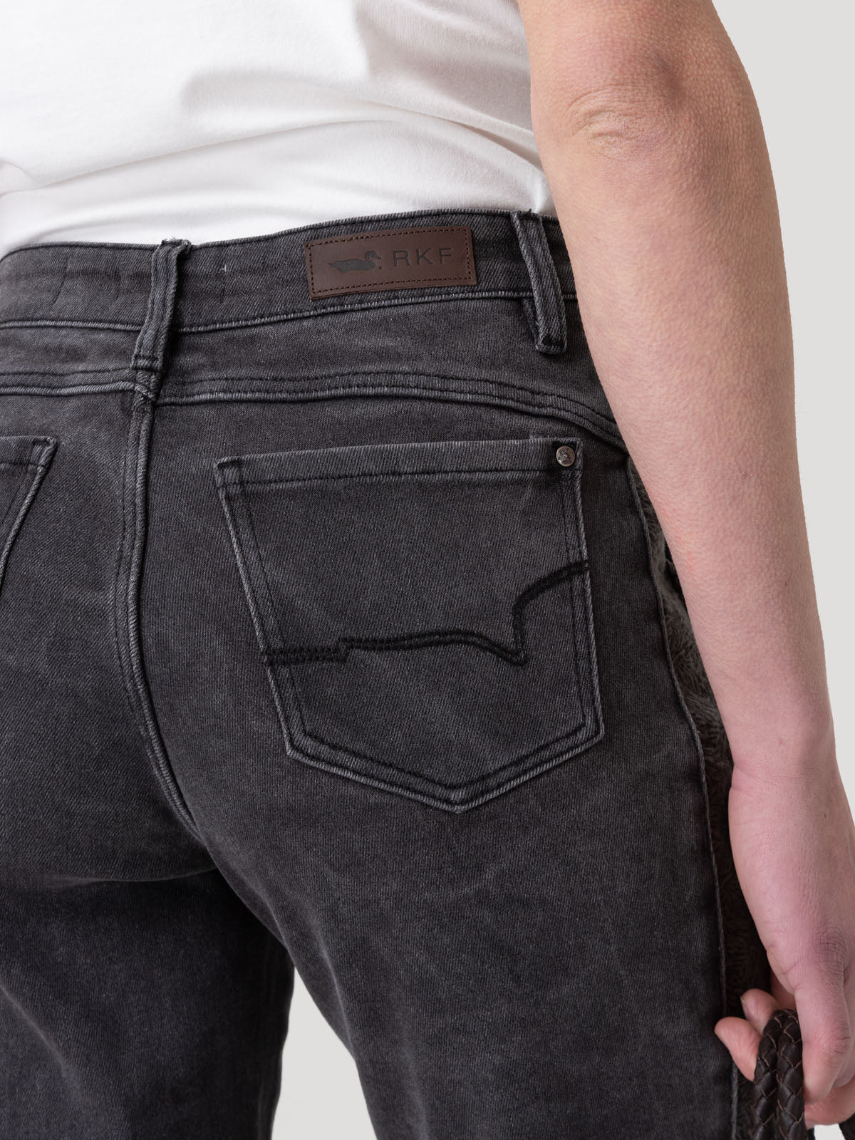 Jeans Fibras Recicladas Mujer Roots Gris Rockford