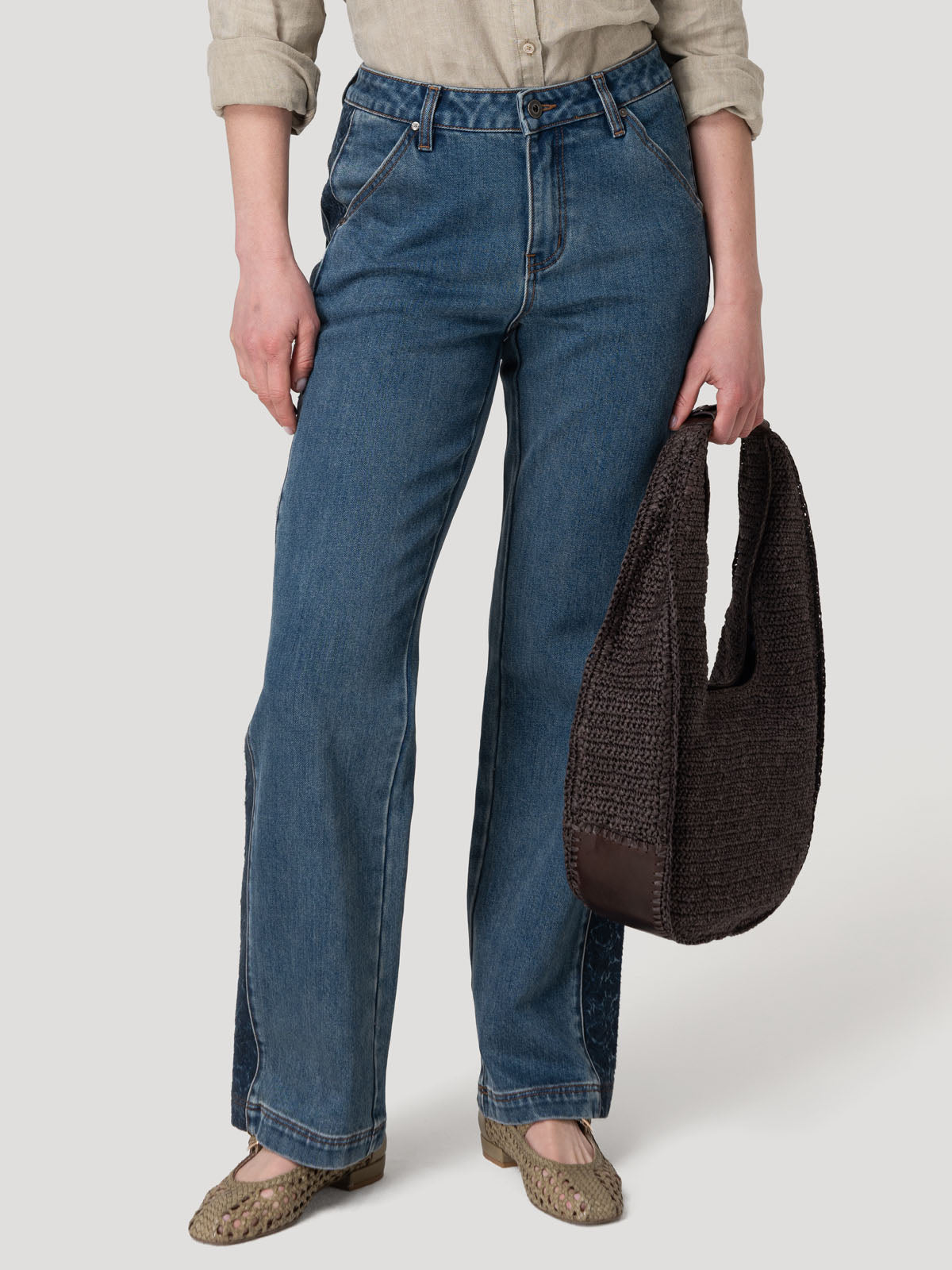 Jeans Fibras Recicladas Mujer Roots Azul Rockford