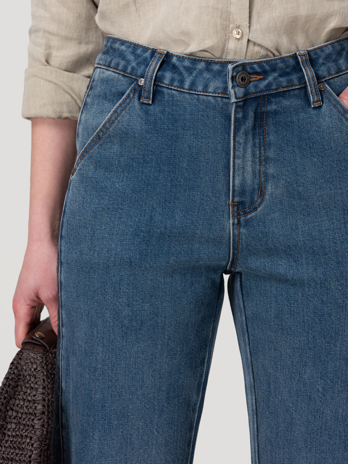 Jeans Fibras Recicladas Mujer Roots Azul Rockford