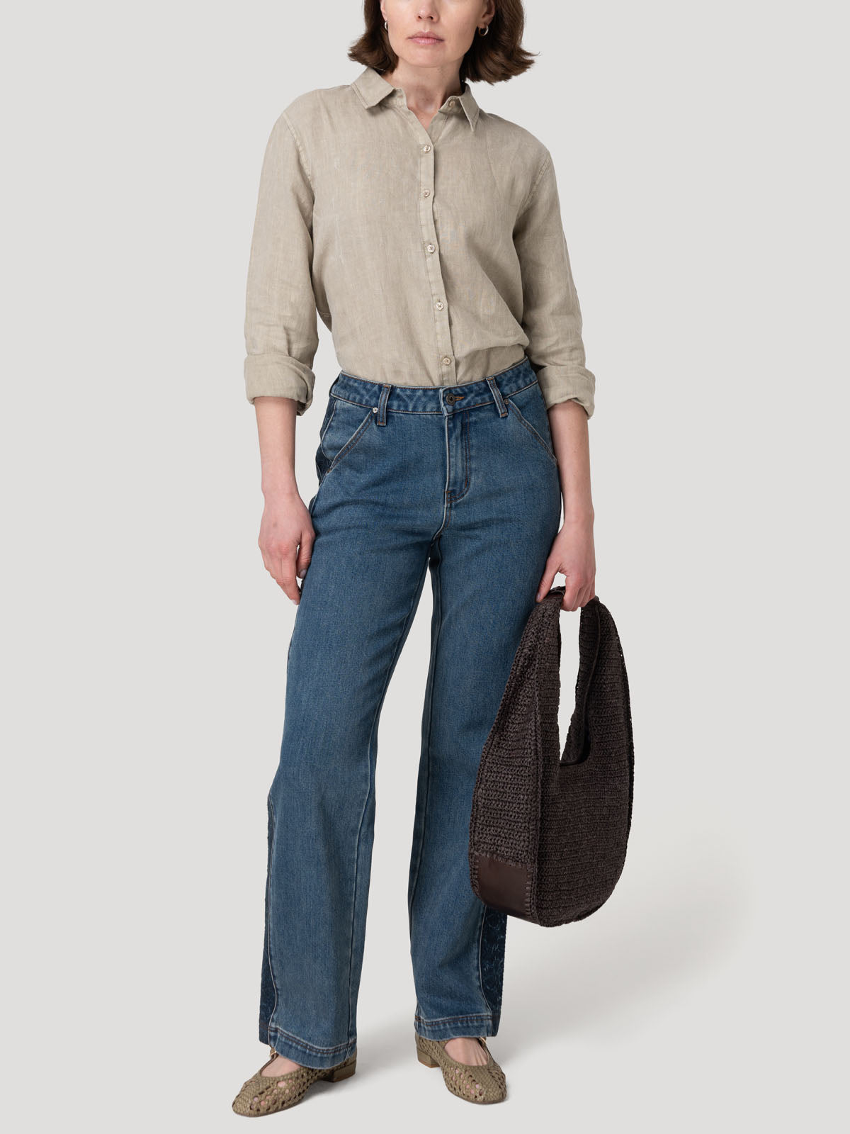 Jeans Fibras Recicladas Mujer Roots Azul Rockford