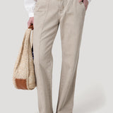Jeans Algodón Mujer Malva Café Rockford