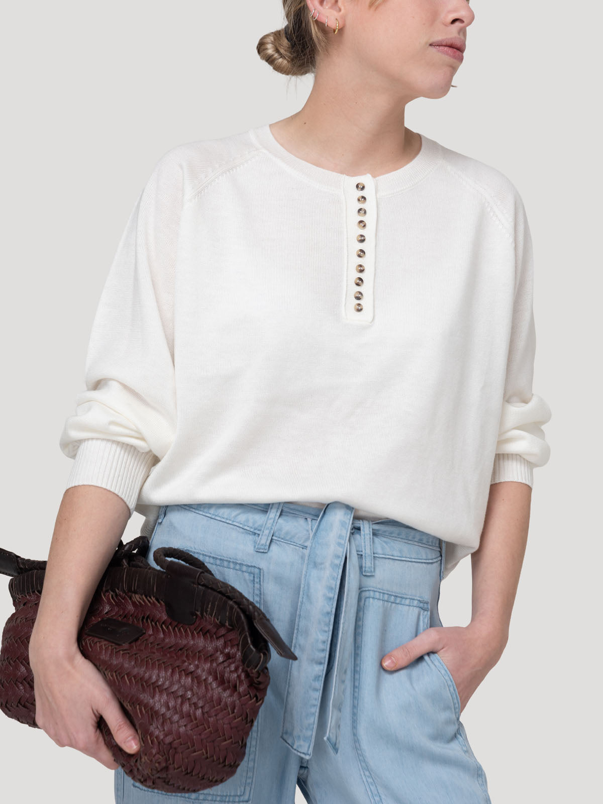 Sweater Poliéster Mujer Omaha Blanco Rockford
