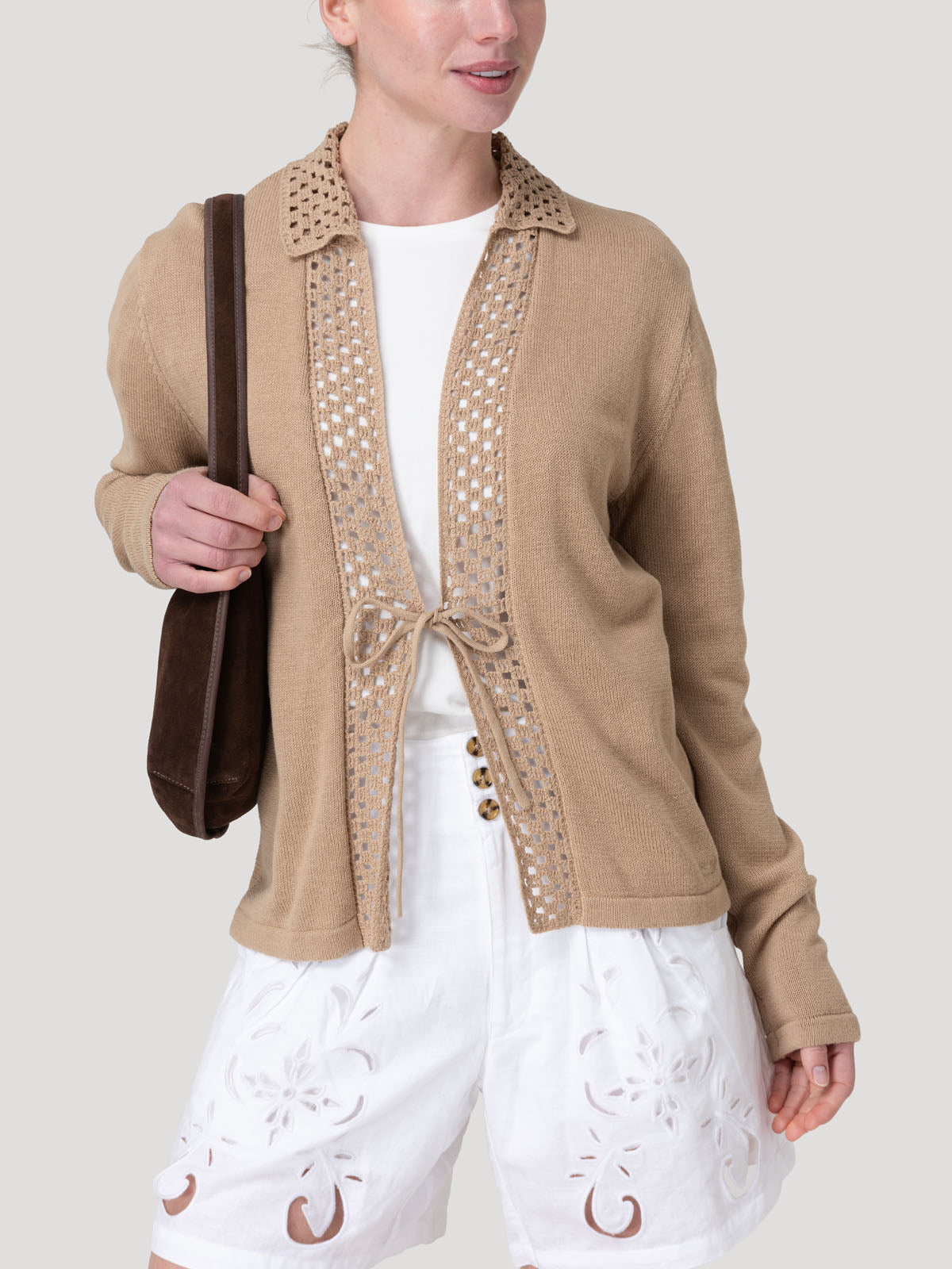 Sweater Algodón Orgánico Mujer Angelonia Café Rockford