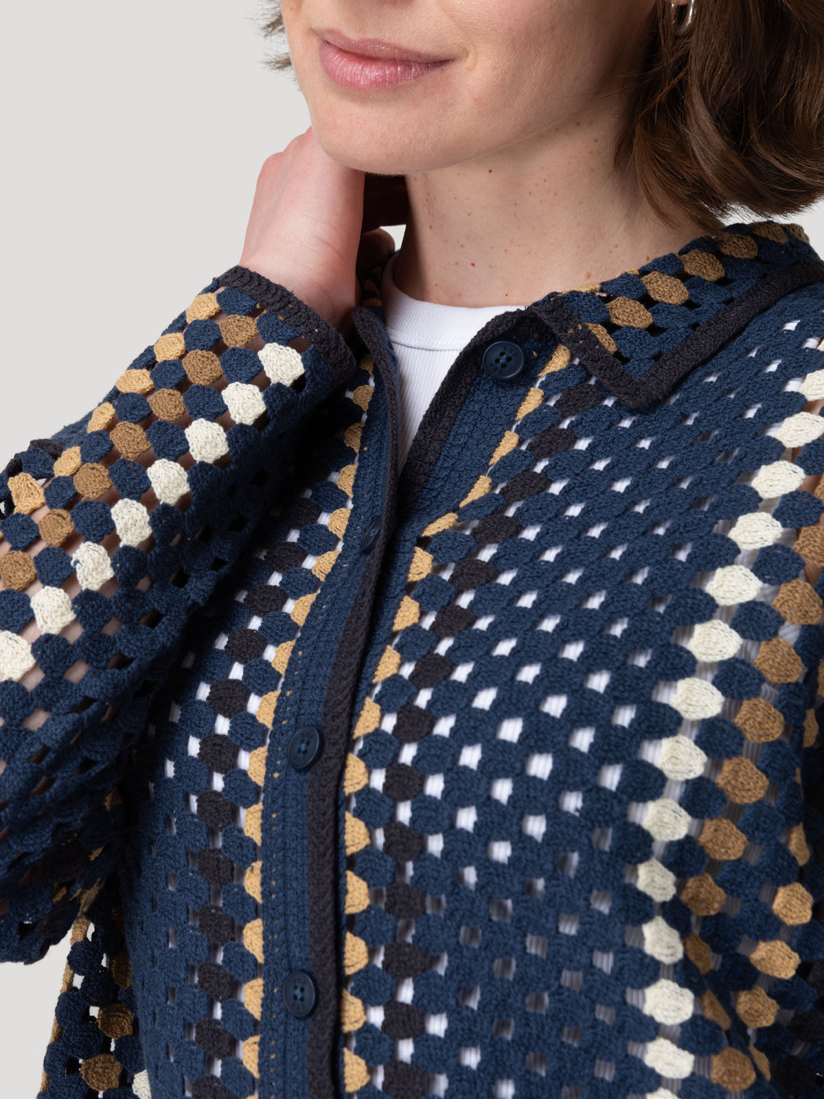 Sweater Algodón Orgánico Mujer Barely Azul Rockford