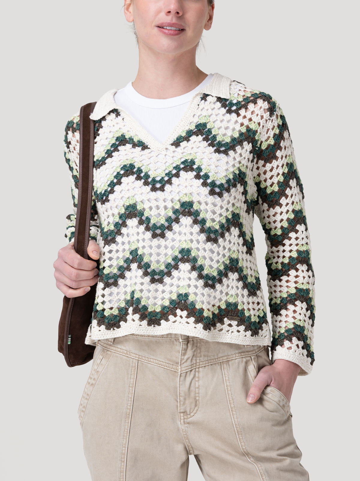Sweater Algodón Orgánico Mujer Strela Beige Rockford