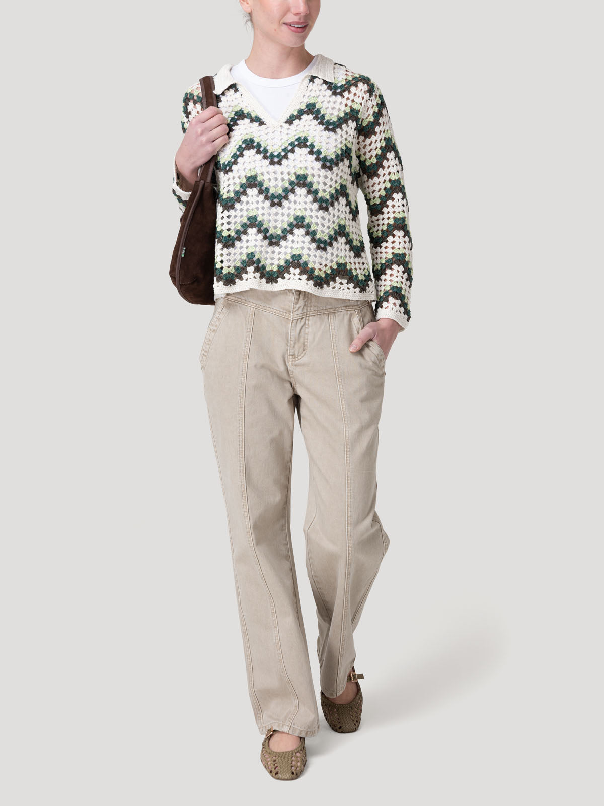 Sweater Algodón Orgánico Mujer Strela Beige Rockford