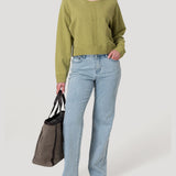 Polerón Algodón Orgánico Mujer Lina Verde Rockford
