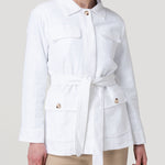 Chaqueta Lino Mujer Juniper Blanco Rockford