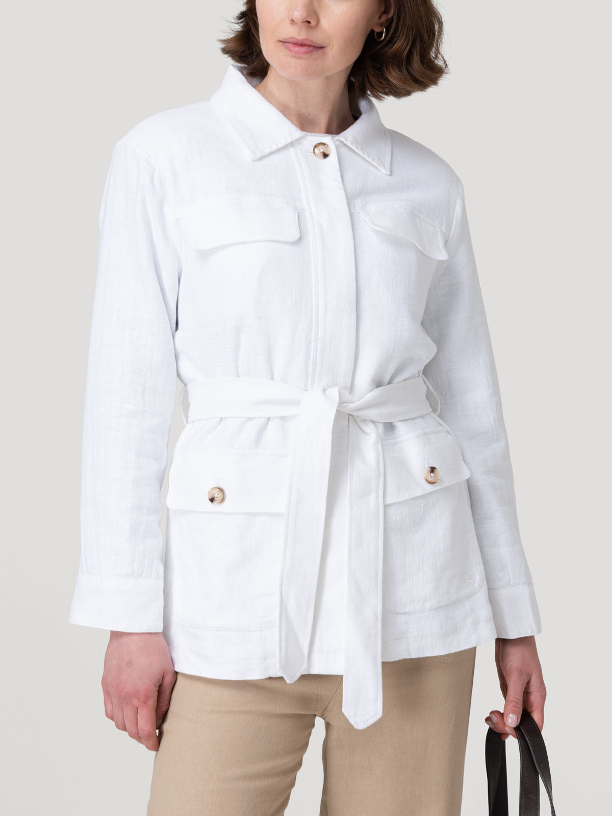 Chaqueta Lino Mujer Juniper Blanco Rockford