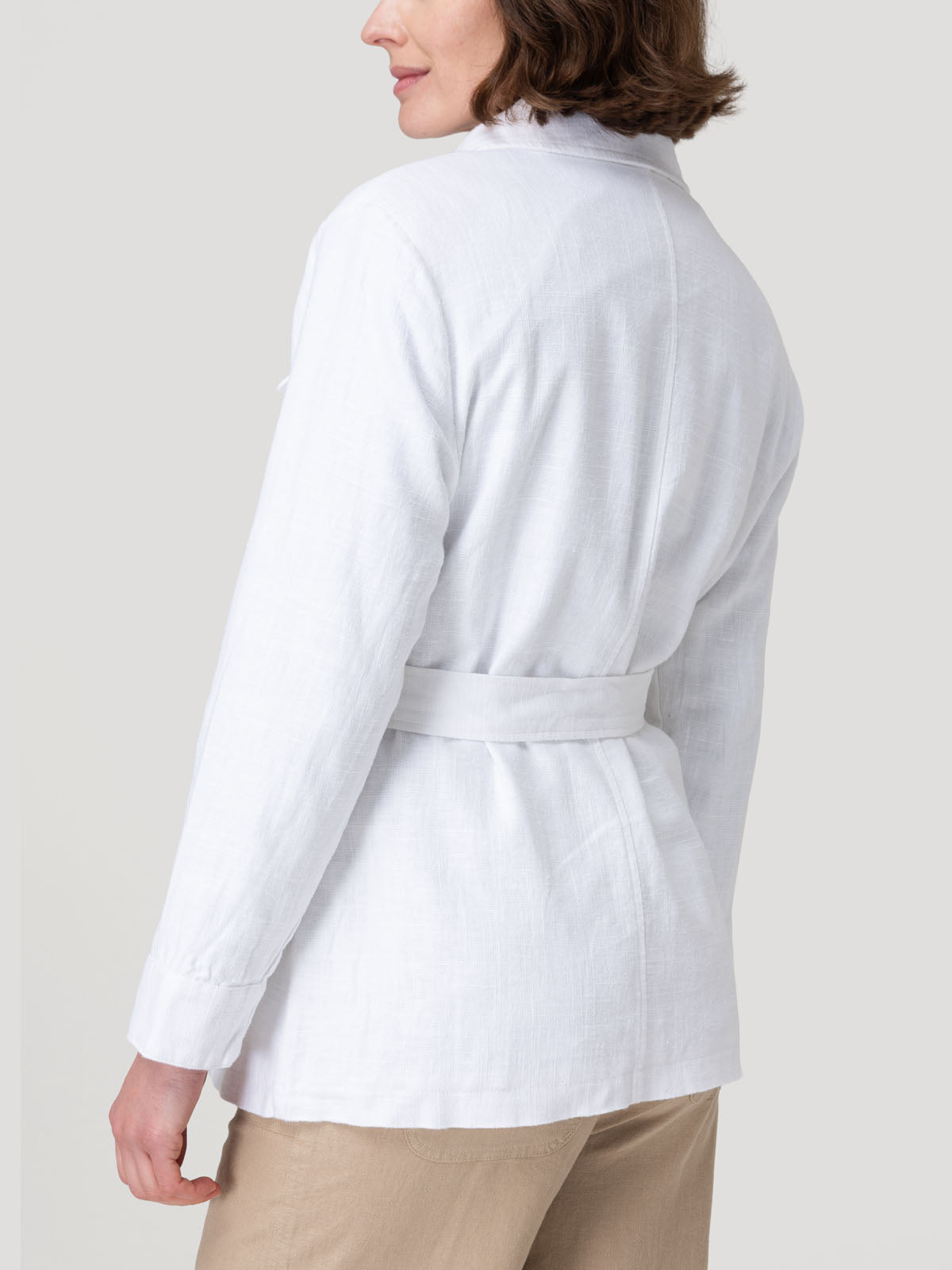 Chaqueta Lino Mujer Juniper Blanco Rockford