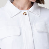 Chaqueta Lino Mujer Juniper Blanco Rockford