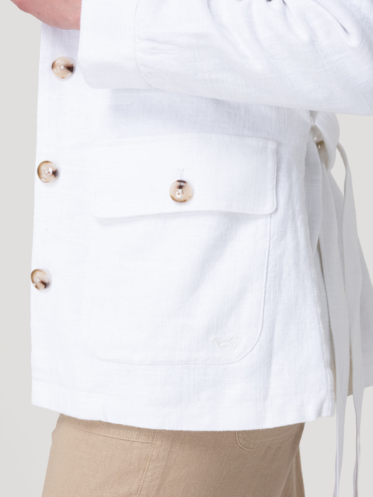 Chaqueta Lino Mujer Juniper Blanco Rockford