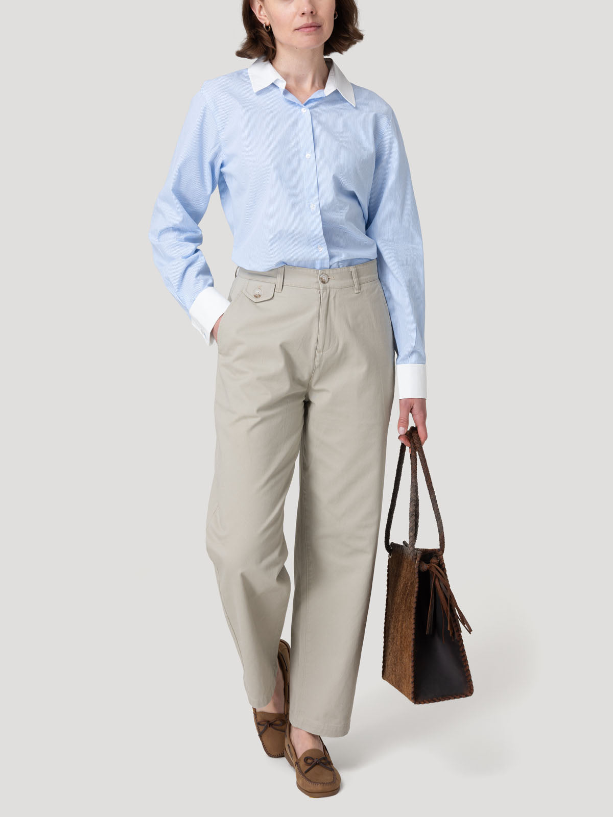 Pantalón Algodón Orgánico Mujer Moani Beige Rockford
