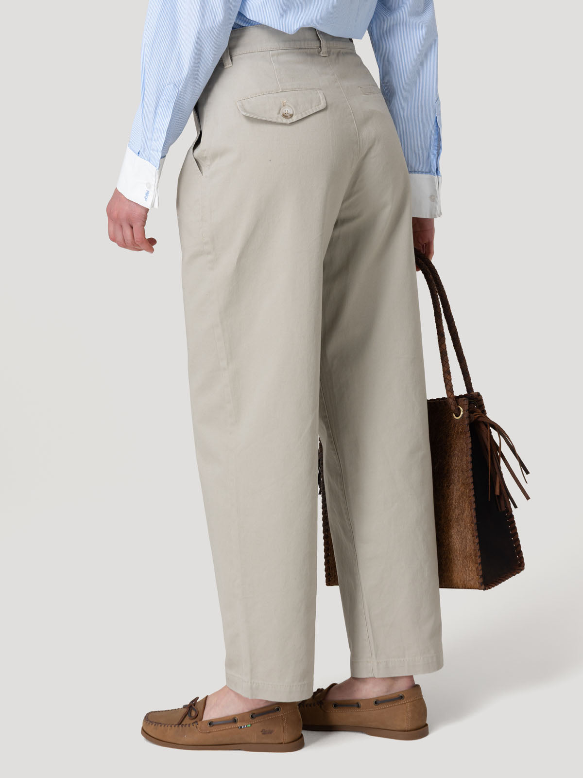 Pantalón Algodón Orgánico Mujer Moani Beige Rockford