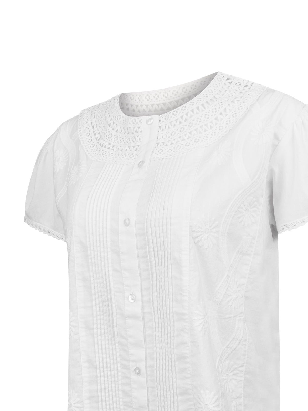 Blusa Algodón Orgánico Mujer Bali Blanco Rockford