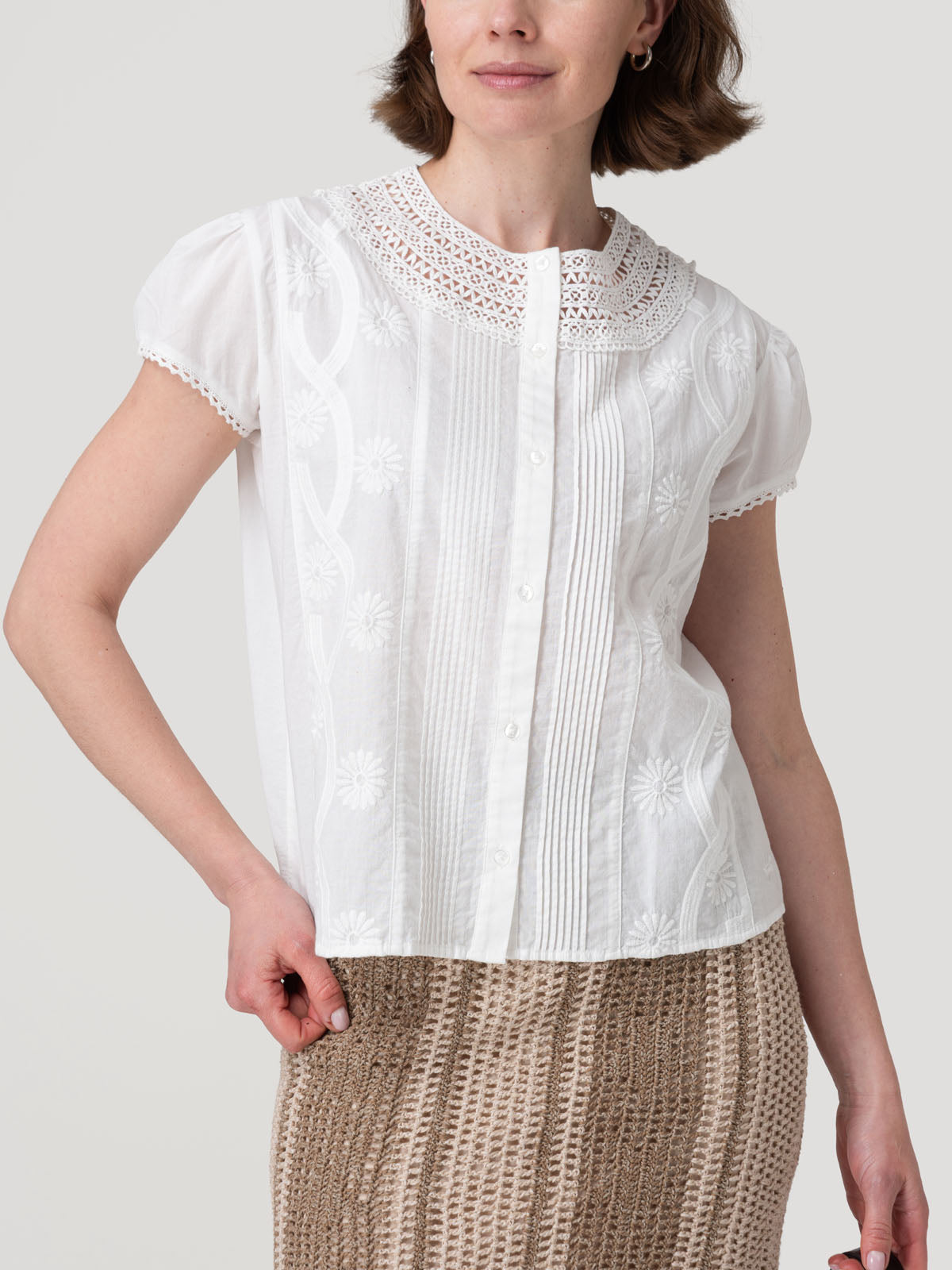 Blusa Algodón Orgánico Mujer Bali Blanco Rockford