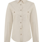 Blusa Algodón Orgánico Mujer Coop Beige Rockford