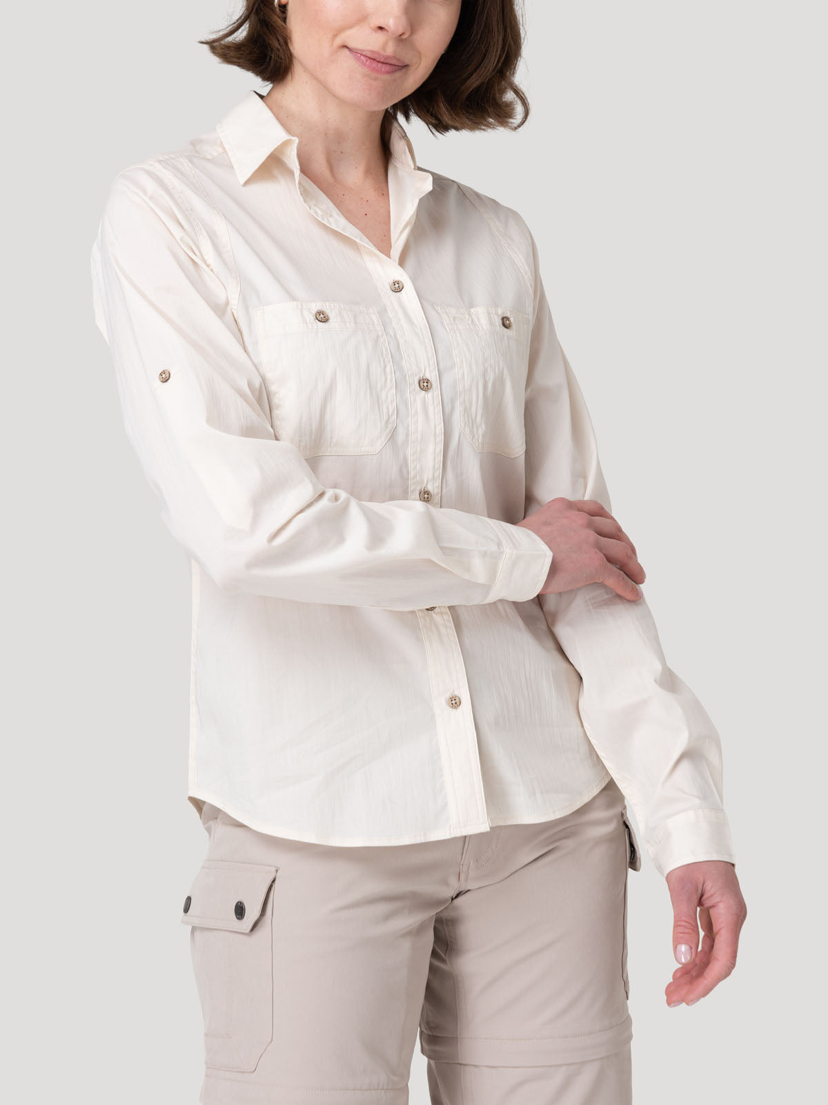 Blusa Algodón Orgánico Mujer Coop Beige Rockford