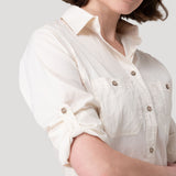 Blusa Algodón Orgánico Mujer Coop Beige Rockford