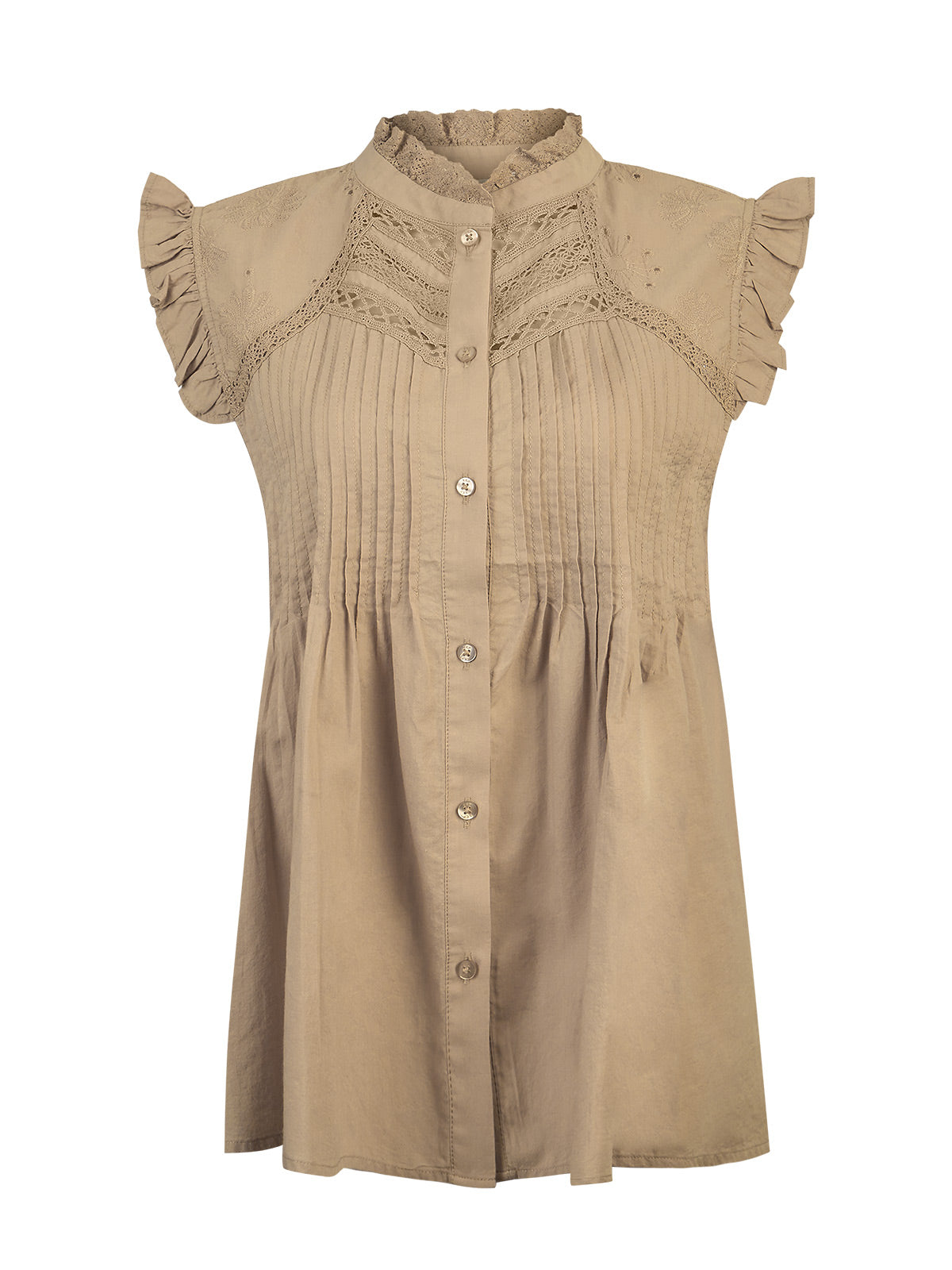 Blusa Algodón Orgánico Mujer Amaui Café Rockford