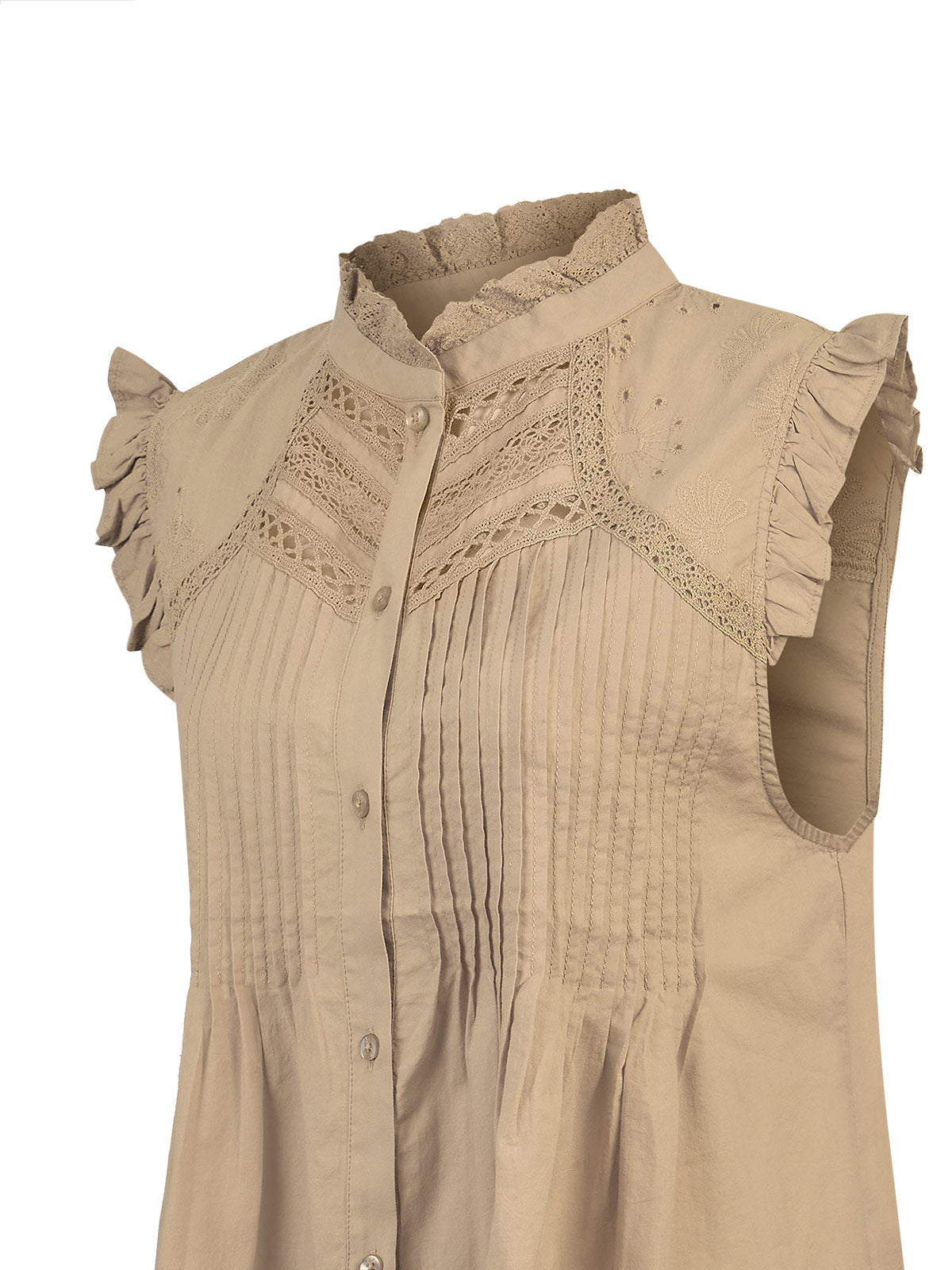 Blusa Algodón Orgánico Mujer Amaui Café Rockford
