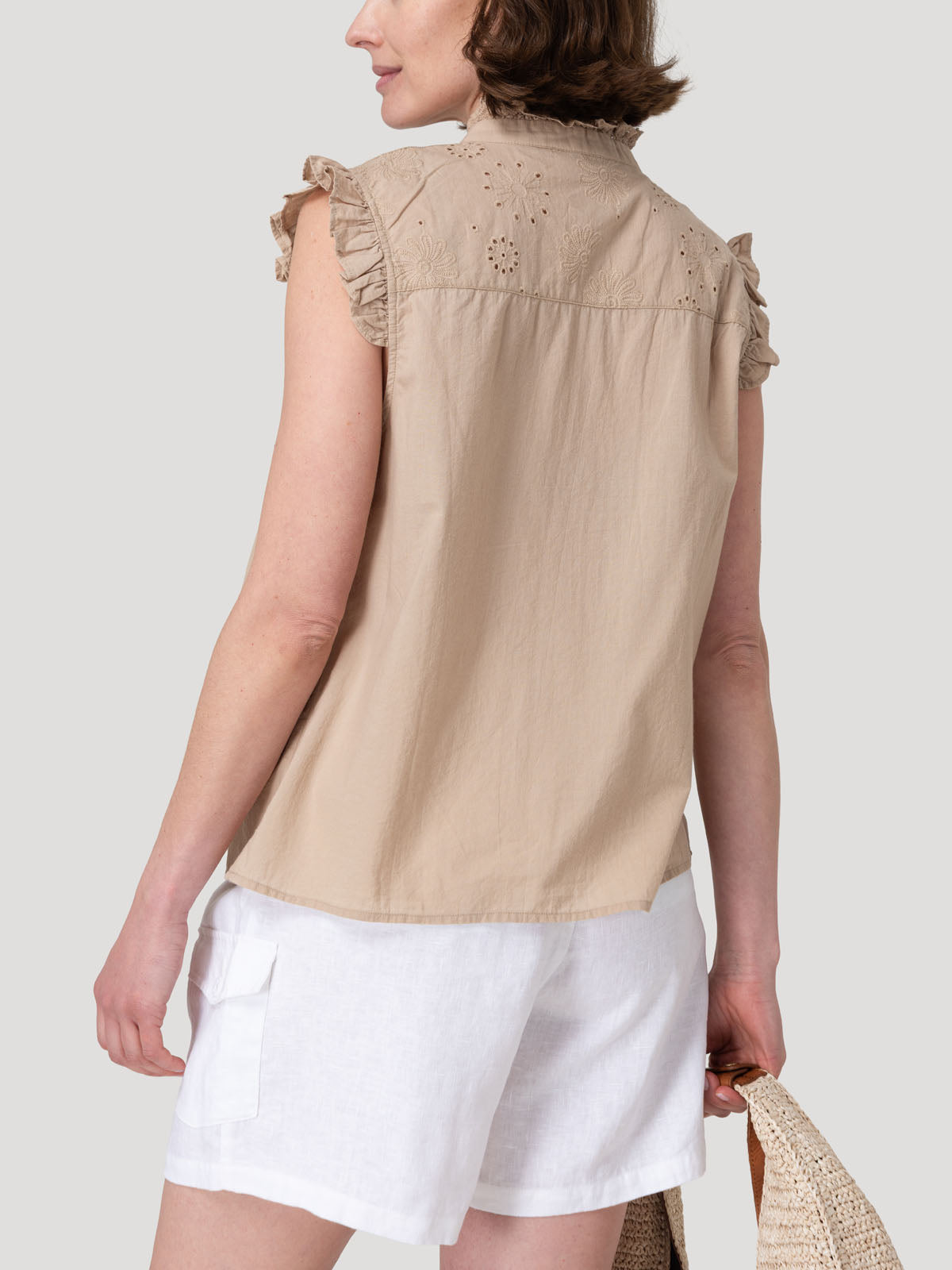 Blusa Algodón Orgánico Mujer Amaui Café Rockford