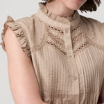 Blusa Algodón Orgánico Mujer Amaui Café Rockford