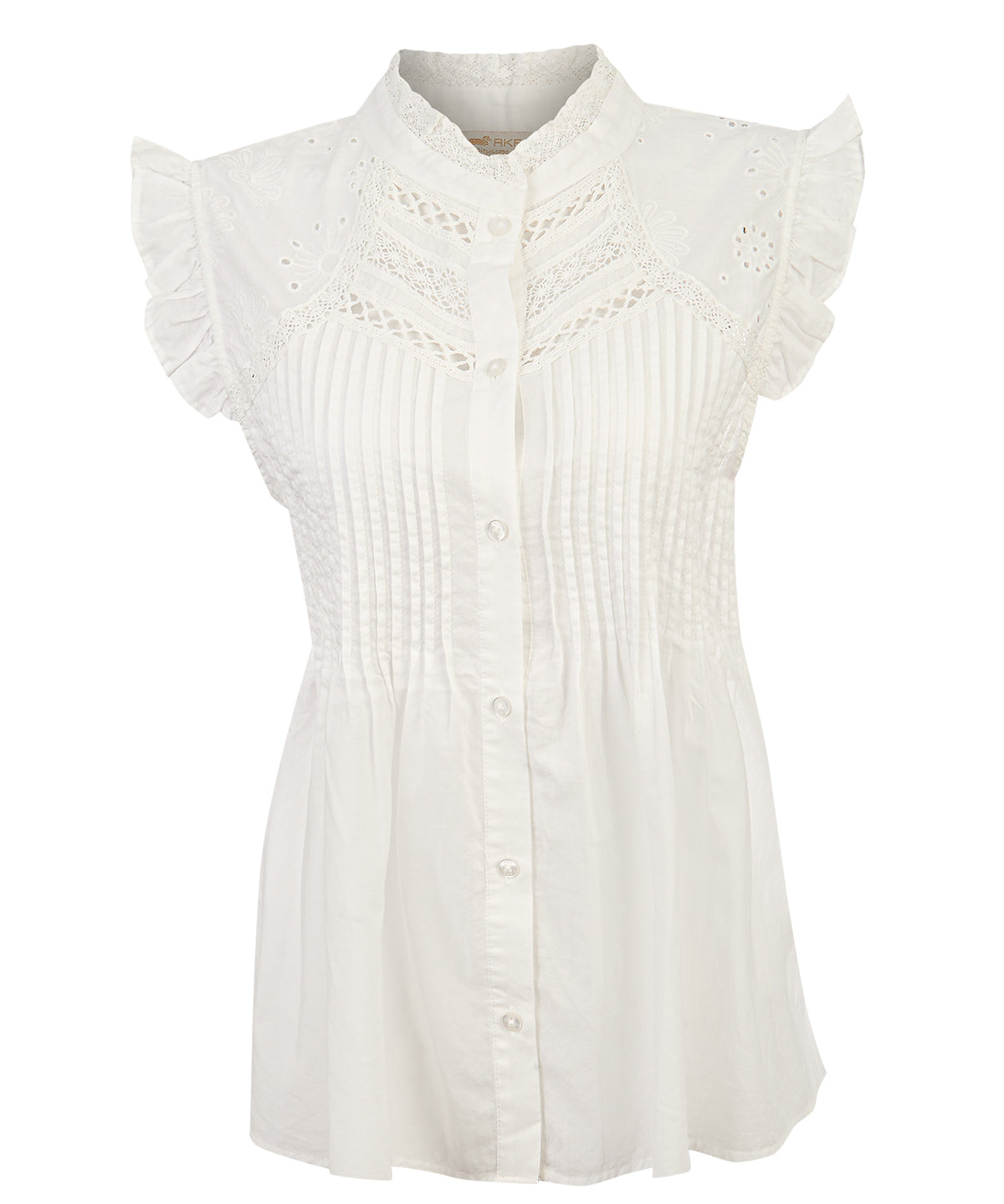 Blusa Algodón Orgánico Mujer Amaui Blanco Rockford
