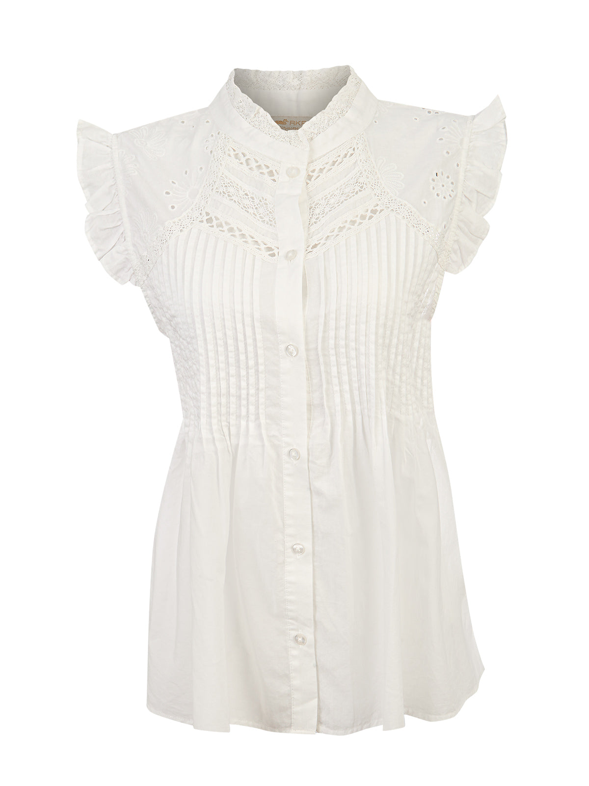 Blusa Algodón Orgánico Mujer Amaui Blanco Rockford