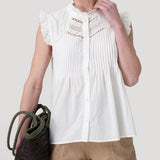 Blusa Algodón Orgánico Mujer Amaui Blanco Rockford