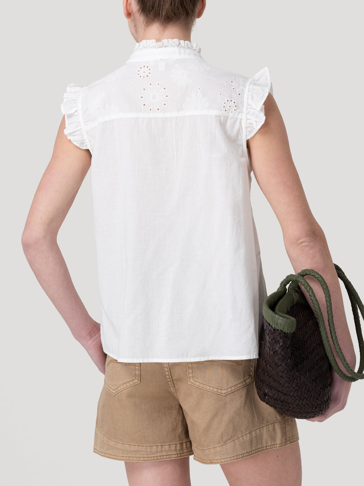 Blusa Algodón Orgánico Mujer Amaui Blanco Rockford